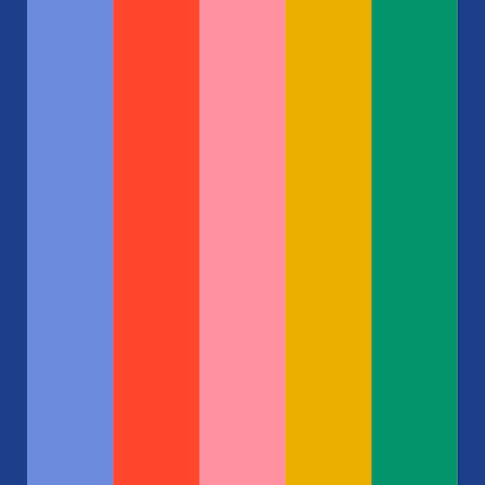 Retro Stripes - blue Coffee Mug Gallery Image 2