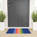 Retro Stripes - blue Welcome Mat Gallery Image 3
