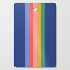 Retro Stripes - blue Cutting Board Gallery Image 1