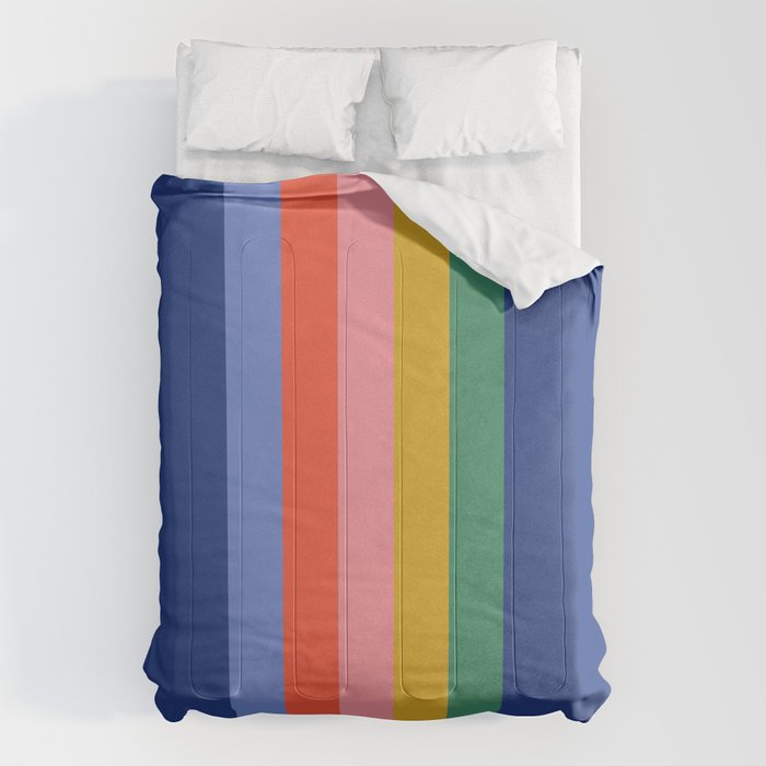 Retro Stripes - blue Comforter Gallery Image 1