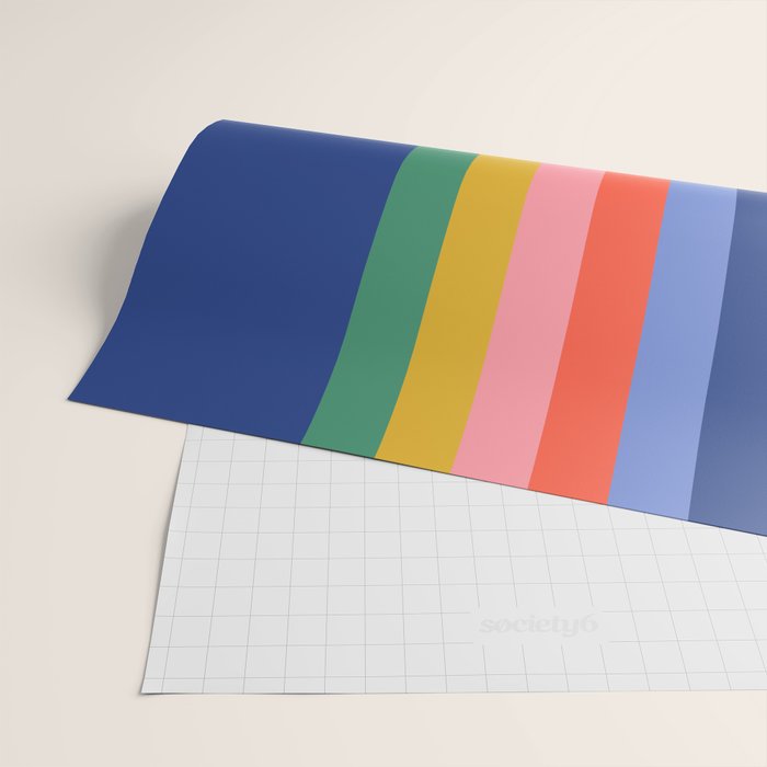 Retro Stripes - blue Wrapping Paper Gallery Image 2