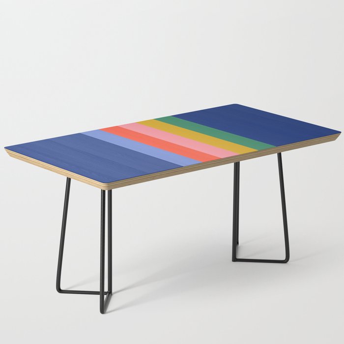 Retro Stripes - blue Coffee Table Gallery Image 1