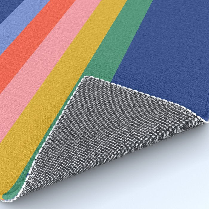 Retro Stripes - blue Rug Gallery Image 4