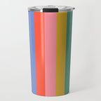 Retro Stripes - blue Travel Mug Gallery Image 1