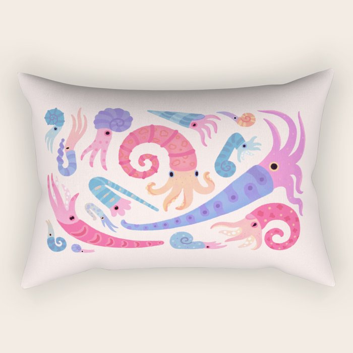 Ancient cephalopods Rectangular Pillow Gallery Image 2