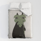 Cat and Plant 14: Monster-a Duvet Cover Gallery Image 6