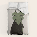 Cat and Plant 14: Monster-a Comforter Gallery Image 6