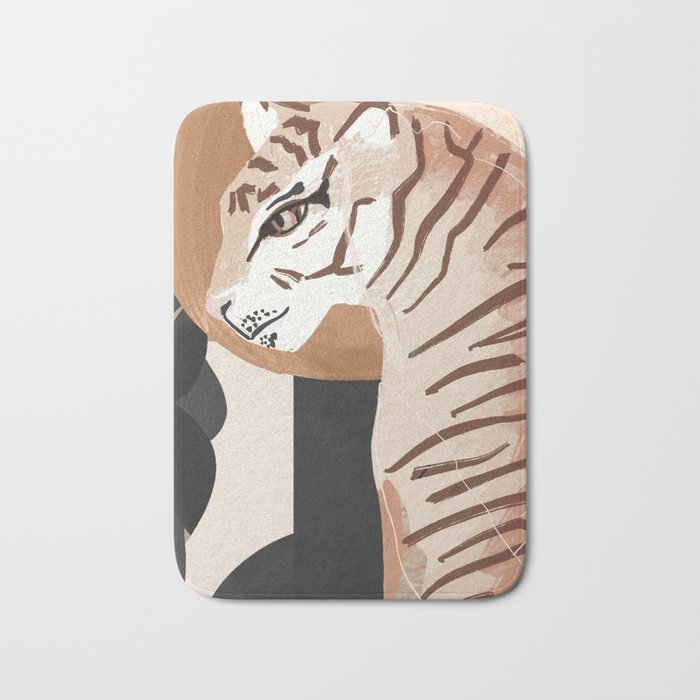 Abstract Art Tiger Bath Mat Gallery Image 1