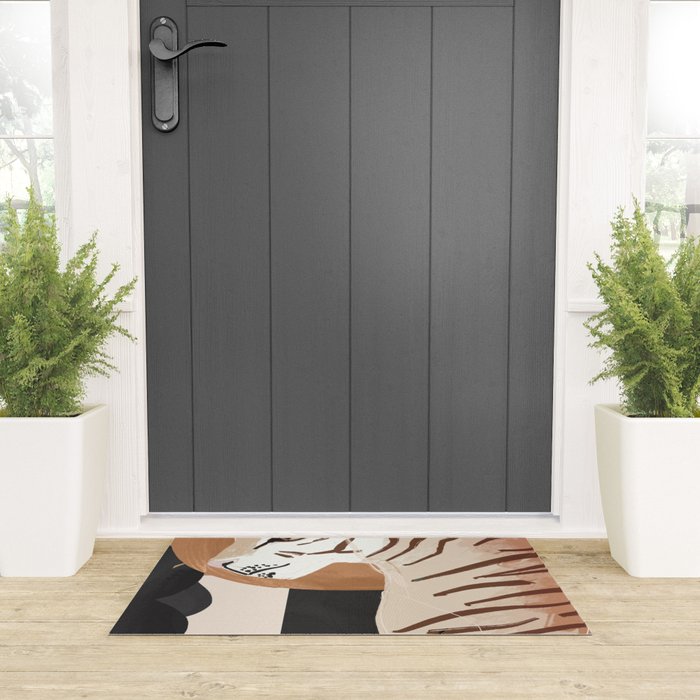 Abstract Art Tiger Welcome Mat Gallery Image 3