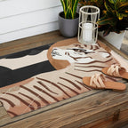 Abstract Art Tiger Outdoor Rug Gallery Image 2