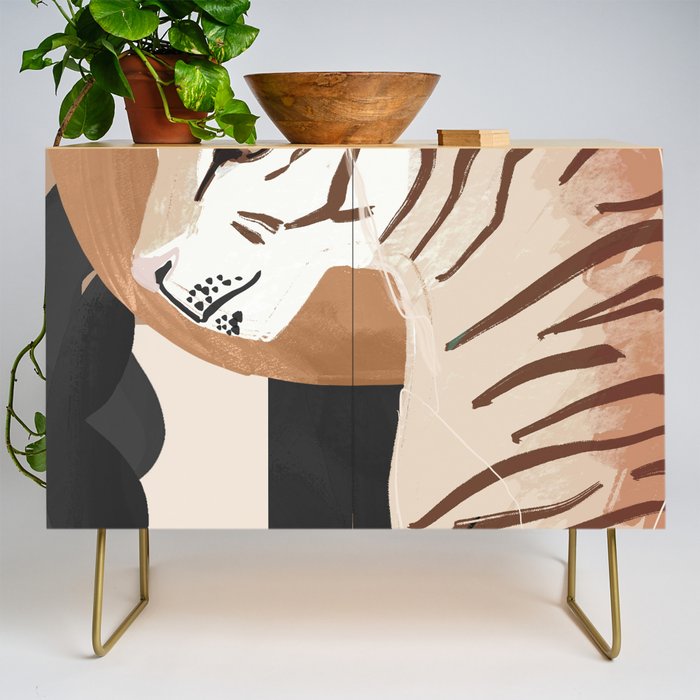 Abstract Art Tiger Credenza Gallery Image 1