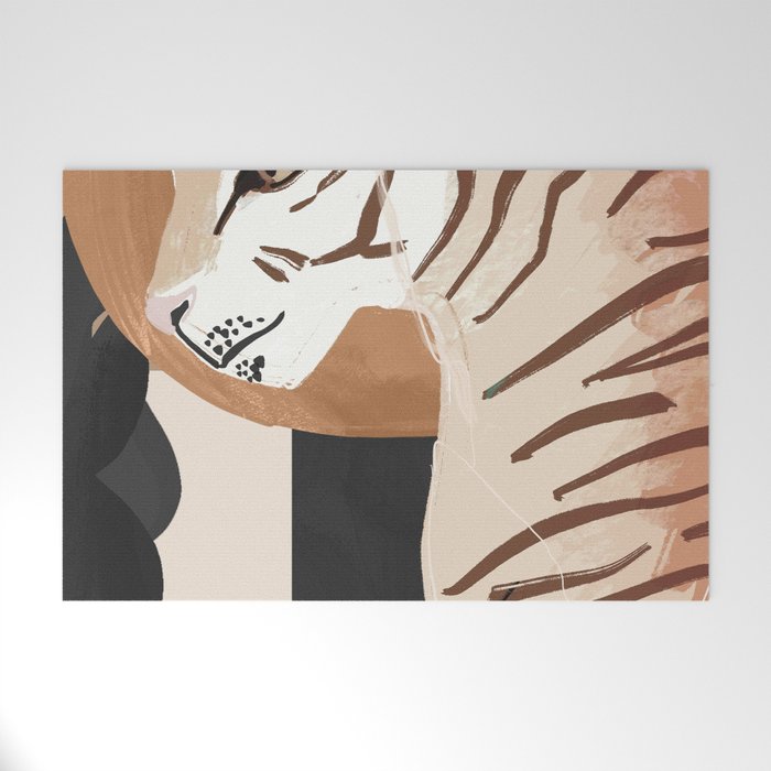 Abstract Art Tiger Welcome Mat Gallery Image 1