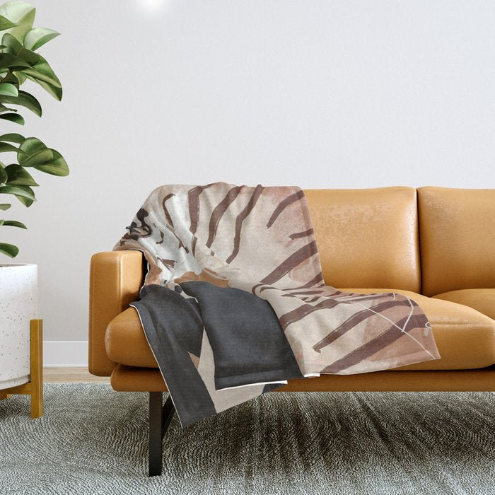 Abstract Art Tiger Throw Blanket Gallery Image 1