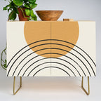 Gold Sun rainbow mid-century full Credenza Gallery Image 1