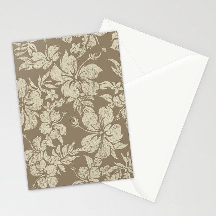 Hibiscus Pareau Hawaiian Floral Aloha Shirt Print Stationery Card Gallery Image 2