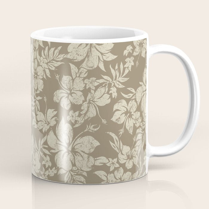 Hibiscus Pareau Hawaiian Floral Aloha Shirt Print Coffee Mug Gallery Image 1