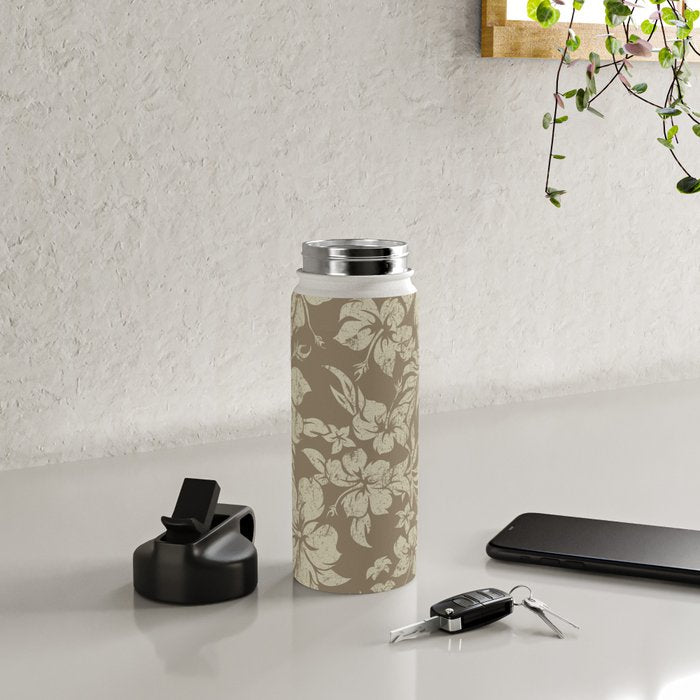 Hibiscus Pareau Hawaiian Floral Aloha Shirt Print Water Bottle Gallery Image 4