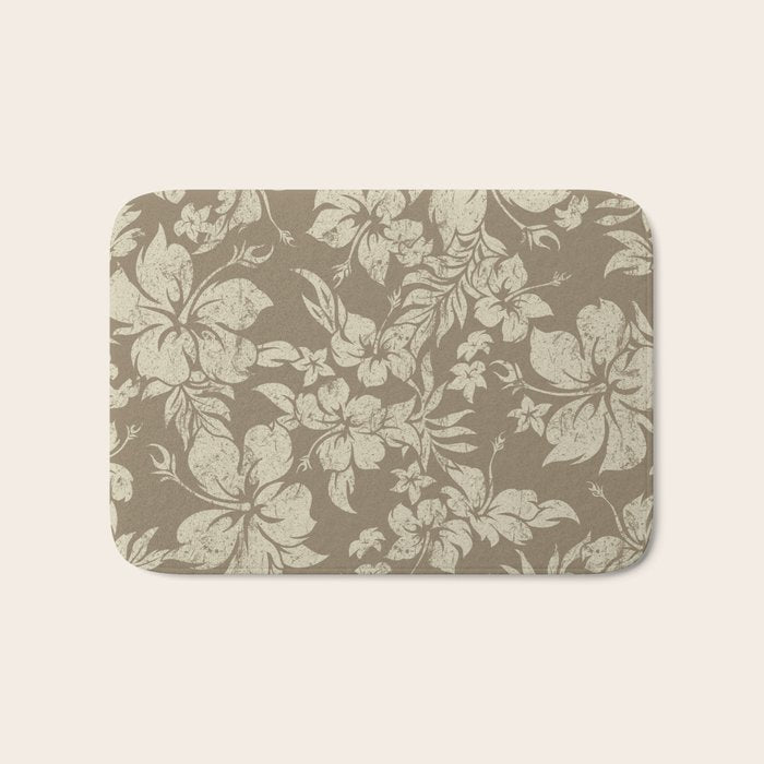 Hibiscus Pareau Hawaiian Floral Aloha Shirt Print Bath Mat Gallery Image 1