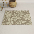 Hibiscus Pareau Hawaiian Floral Aloha Shirt Print Rug Gallery Image 1