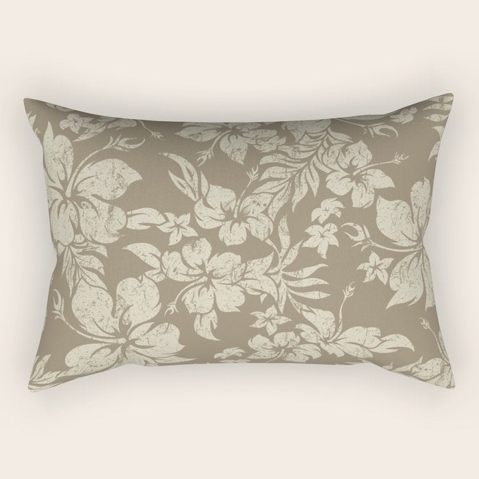 Hibiscus Pareau Hawaiian Floral Aloha Shirt Print Rectangular Pillow Gallery Image 2