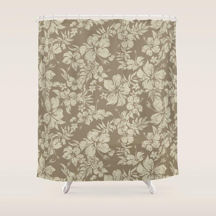 Hibiscus Pareau Hawaiian Floral Aloha Shirt Print Shower Curtain Gallery Image 1