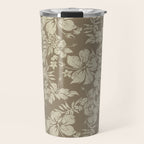 Hibiscus Pareau Hawaiian Floral Aloha Shirt Print Travel Mug Gallery Image 1