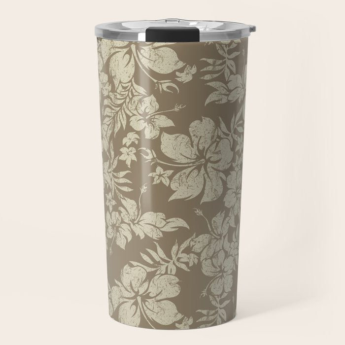 Hibiscus Pareau Hawaiian Floral Aloha Shirt Print Travel Mug Gallery Image 1