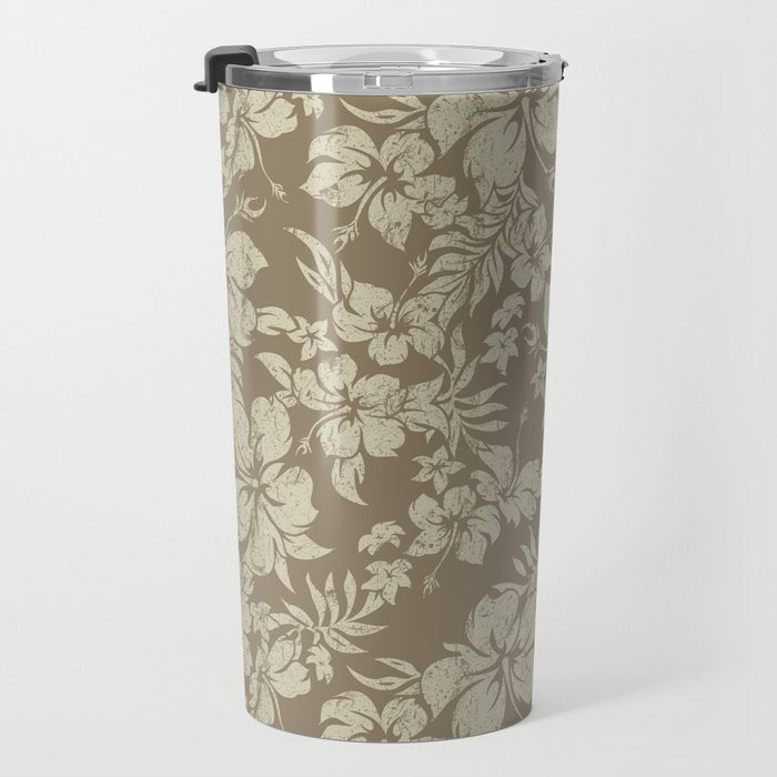 Hibiscus Pareau Hawaiian Floral Aloha Shirt Print Travel Mug Gallery Image 3