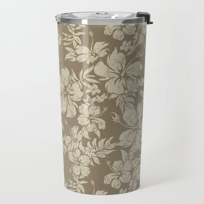 Hibiscus Pareau Hawaiian Floral Aloha Shirt Print Travel Mug Gallery Image 2