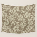 Hibiscus Pareau Hawaiian Floral Aloha Shirt Print Wall Tapestry Gallery Image 4