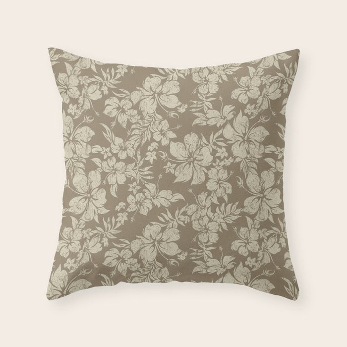 Hibiscus Pareau Hawaiian Floral Aloha Shirt Print Throw Pillow Gallery Image 6