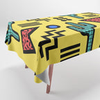 Retro 1980s Memphis Style Southwestern Cactus Design 431 Tablecloth Gallery Image 1