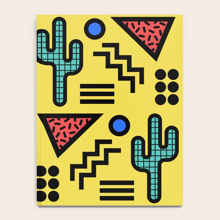 Retro 1980s Memphis Style Southwestern Cactus Design 431 Notebook Gallery Image 4