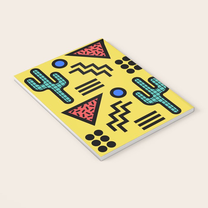 Retro 1980s Memphis Style Southwestern Cactus Design 431 Notebook Gallery Image 3