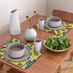 Retro 1980s Memphis Style Southwestern Cactus Design 431 Placemat Gallery Image 2