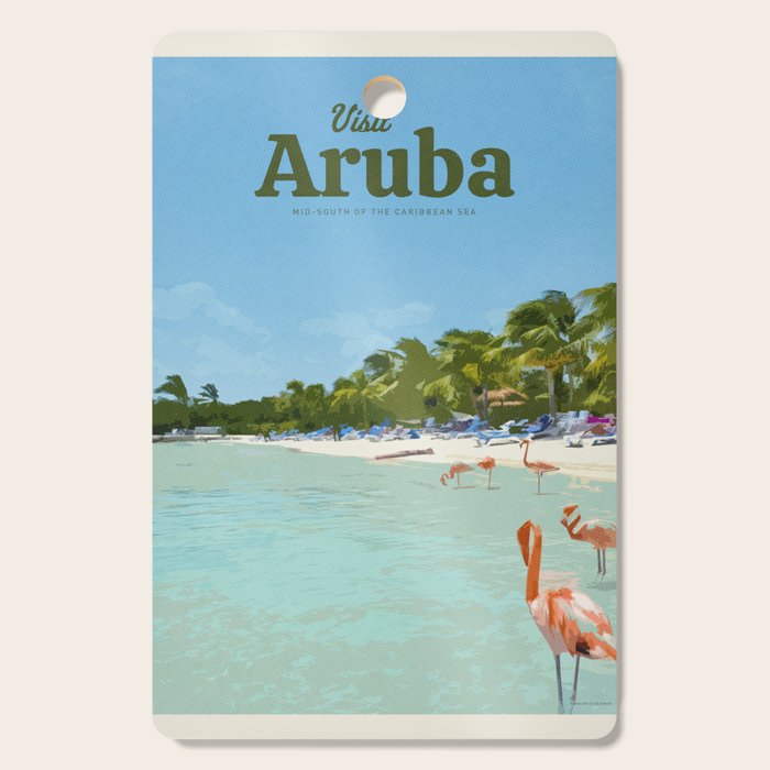 Visit Aruba Cutting Board Gallery Image 1