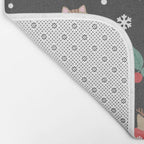 Christmas Festive Cute Holiday Kittens on Dark Bath Mat Gallery Image 2