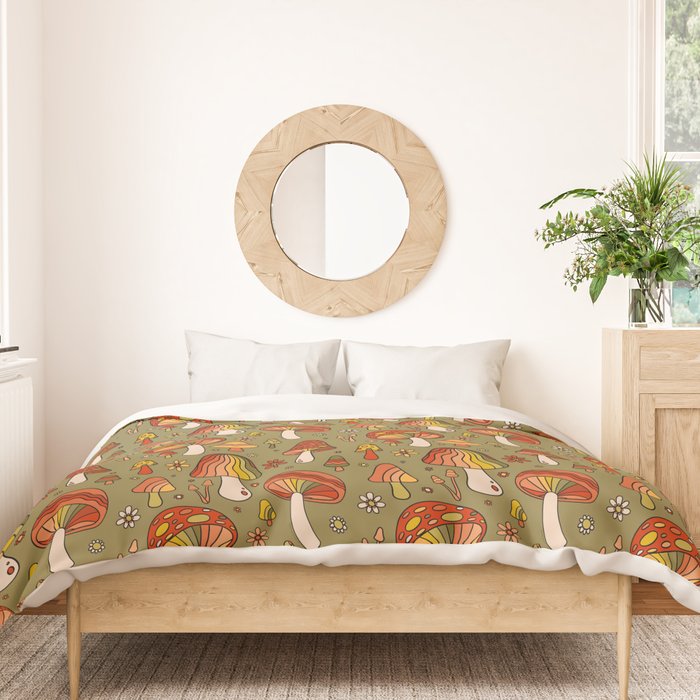 Mushroom Print Duvet Cover Gallery Image 3