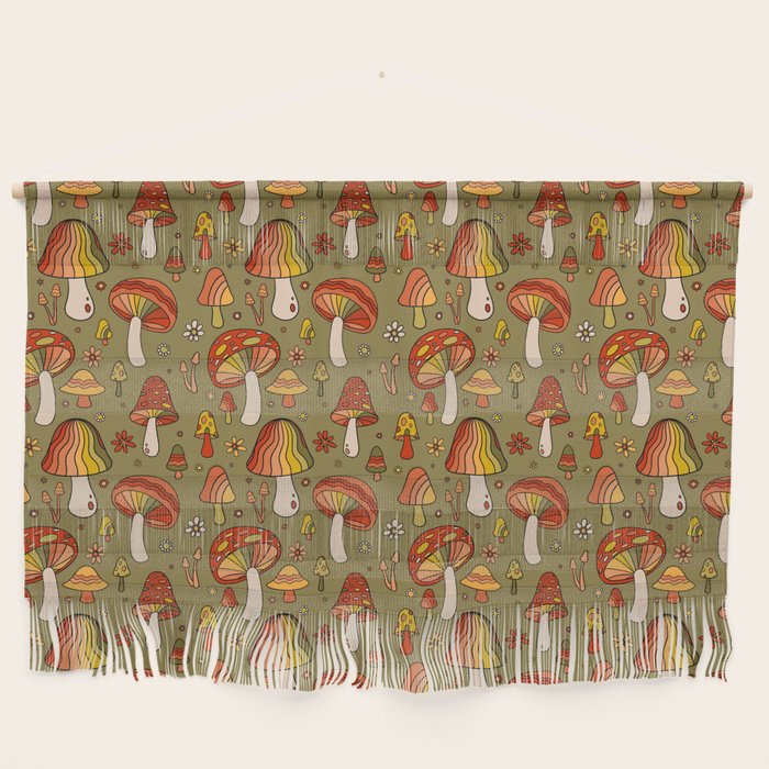 Mushroom Print Wall Hanging Gallery Image 1