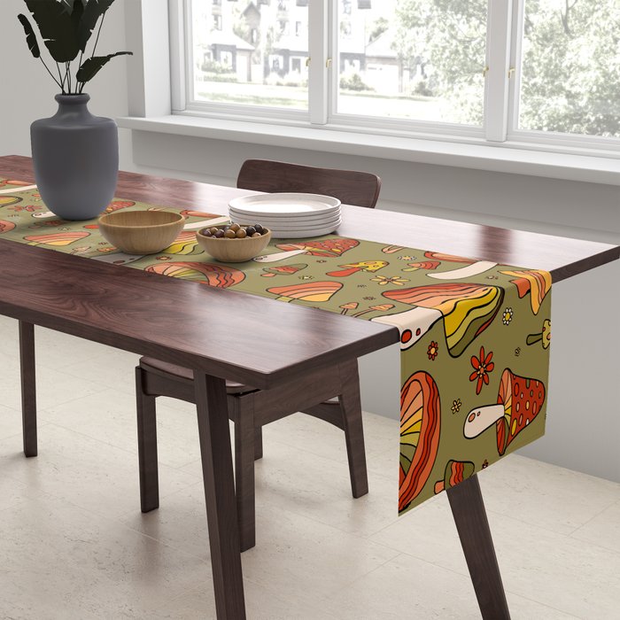 Mushroom Print Table Runner Gallery Image 2