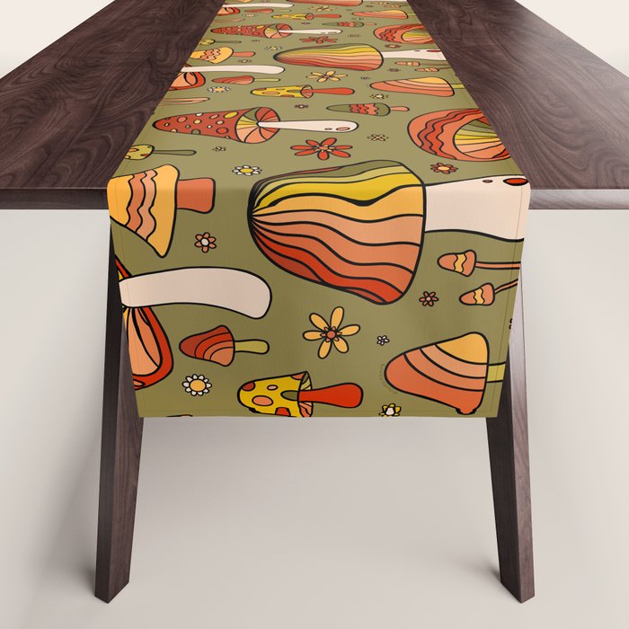 Mushroom Print Table Runner Gallery Image 1