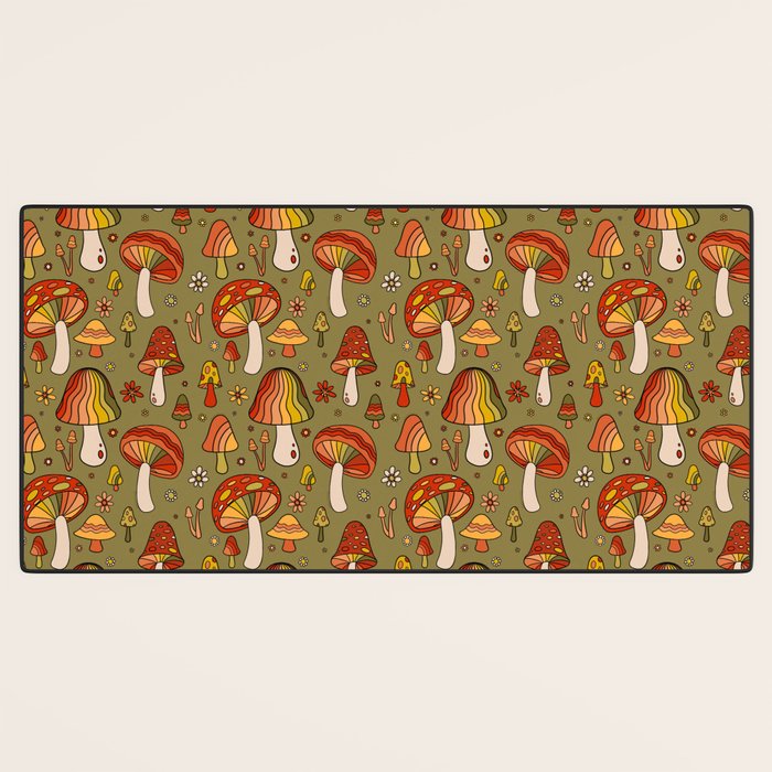 Mushroom Print Desk Mat Gallery Image 3