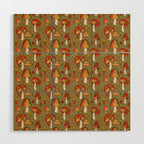 Mushroom Print Wood Wall Art Gallery Image 1