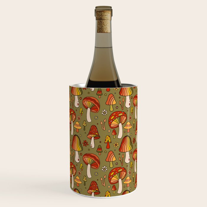 Mushroom Print Wine Chiller Gallery Image 1
