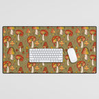 Mushroom Print Desk Mat Gallery Image 1