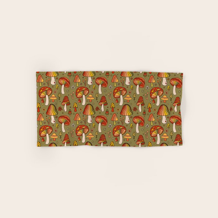 Mushroom Print Bath Towel Gallery Image 1