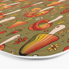 Mushroom Print Bath Mat Gallery Image 3