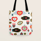 Milagro Love Hearts - White Tote Bag Gallery Image 1