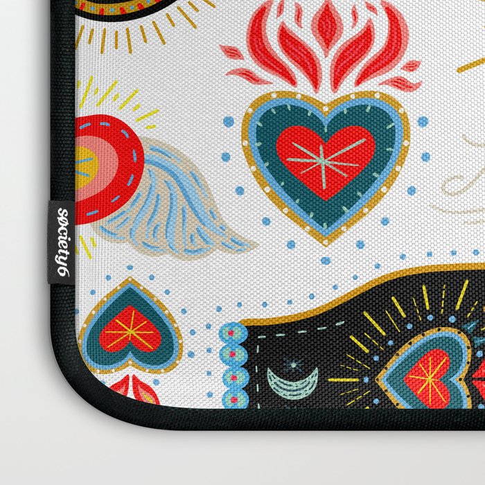 Milagro Love Hearts - White Laptop Sleeve Gallery Image 3