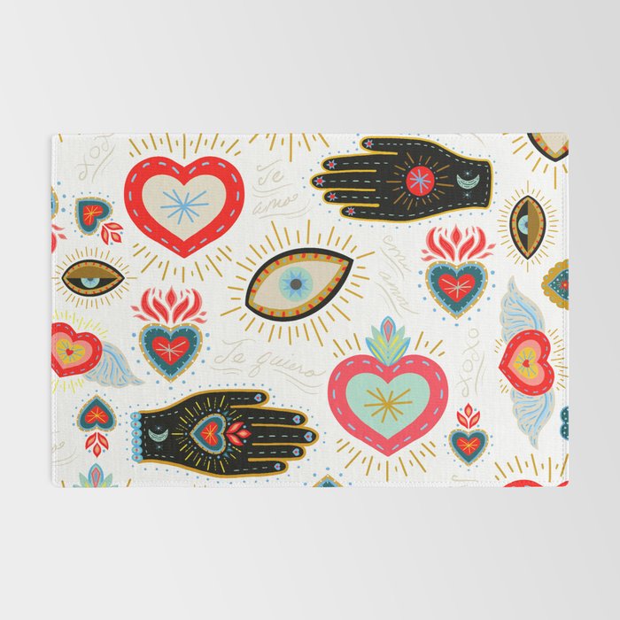 Milagro Love Hearts - White Rug Gallery Image 2